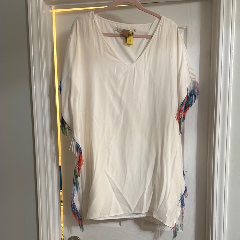 Marie Oliver Cream Boxy Tunic Dress